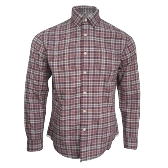 NWOT Grayers Clothiers Red, Blue And Gray Plaid Long Sleeve Button Down Shirt - Picture 1 of 7